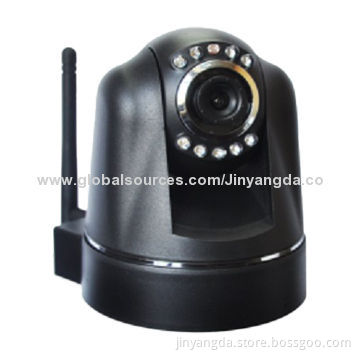 CMOS IR Security Wireless IP Camera with Two-way Audio, Free P2P Plug-and-play Function